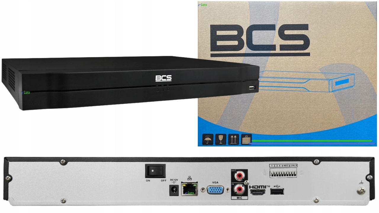Rejestrator Ip BCS-L-NVR1602-A-4KE(2L) 16kanałów do 12MPx, 2xSATA do 20TB