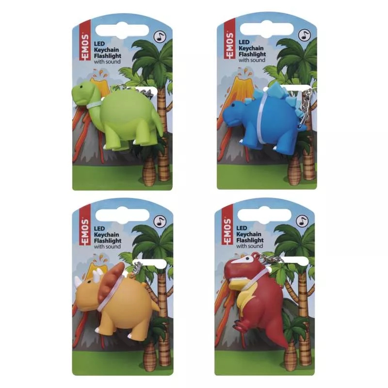 

4x Latarka brelok Dino P4711 Emos Dinozaury Zestaw