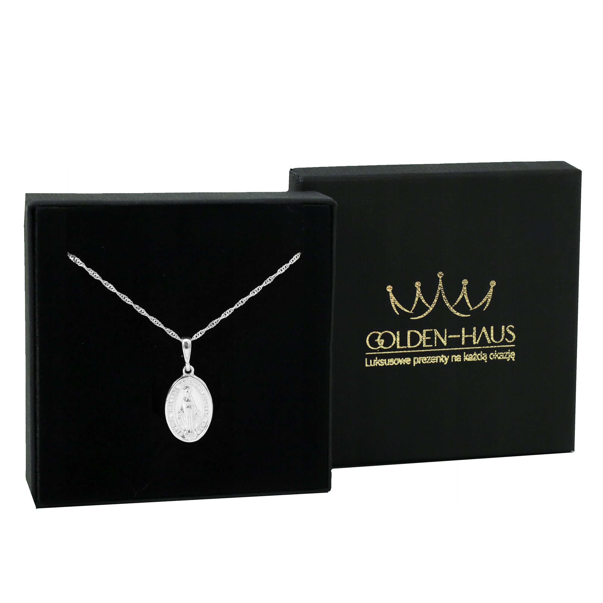 PAMIĄTKA PIERWSZEJ KOMUNII ŚWIĘTEJ / NASZYJNIK SREBRNY DLA DZIEWCZYNKI 925 Kolekcja Na Komunię Komunijny Chrzest Grawer