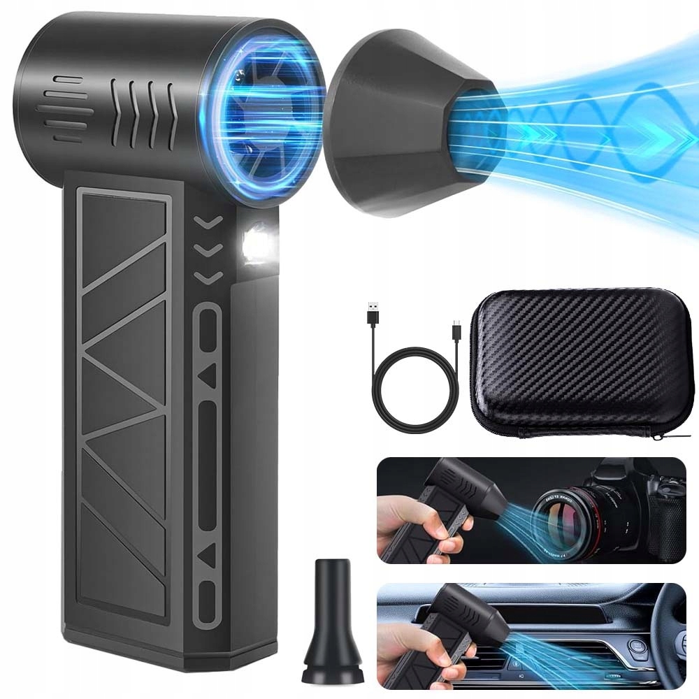 Foukač Foukač Mini Turbo 4 Rychlosti Air Duster Usb Na Prach 130000 Rpm