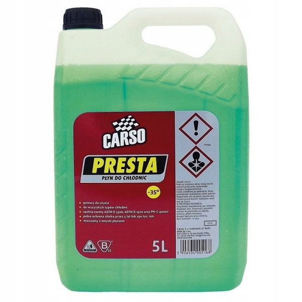 K2 carso presta zielony Płyn do chłodnic 5L płyn do chłodnic, 5lat - 150ty