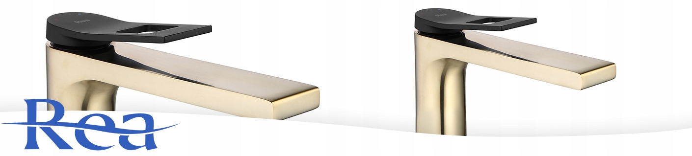 Baterie lavoar SOUL High Gold negru mat REA Brand Rea