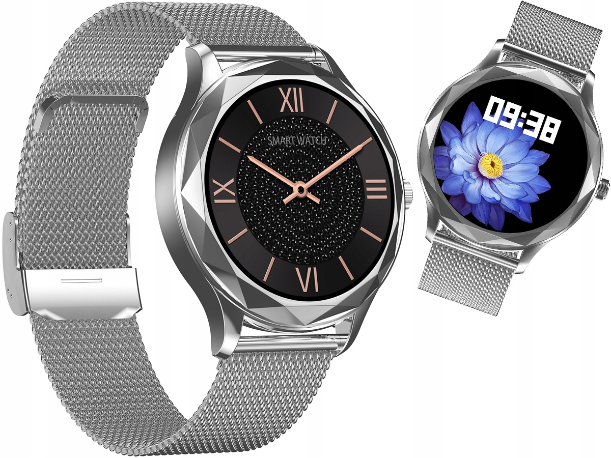 

Smartwatch Damski Srebrny DT86 Zegarek Bransoleta