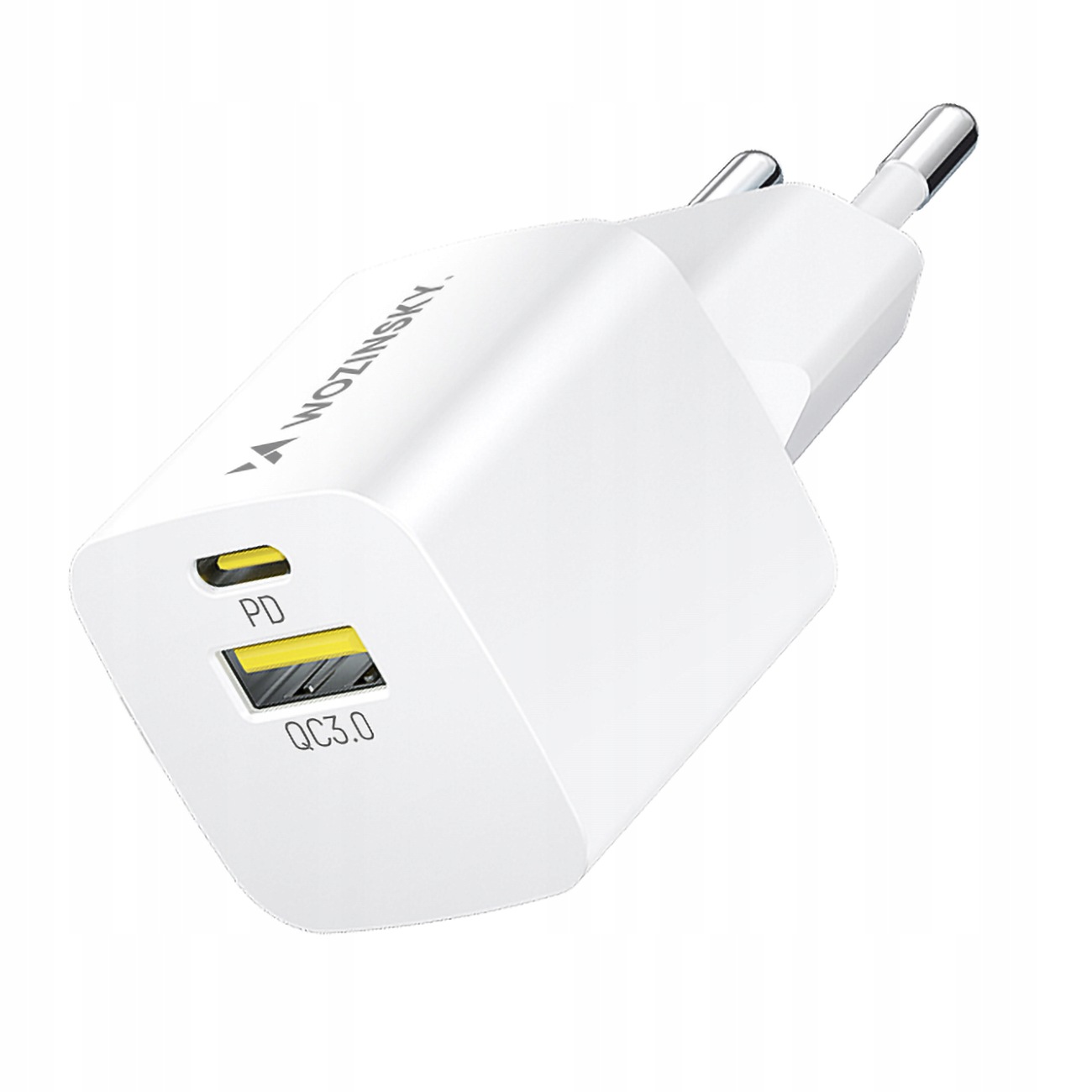 Ładowarka sieciowa GaN QC3.0 Usb-a Usb-c Pd 33W biała