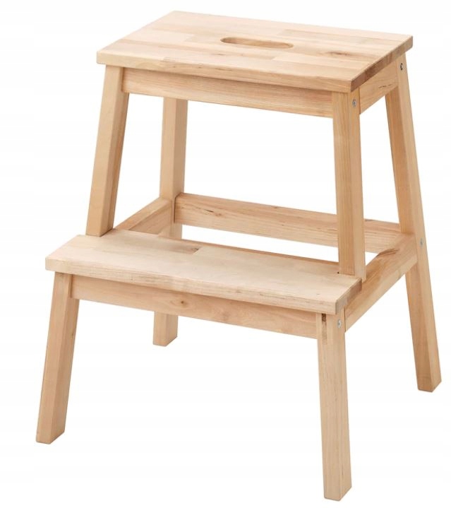

Ikea bekvam drewniany taboret schodek naturalny
