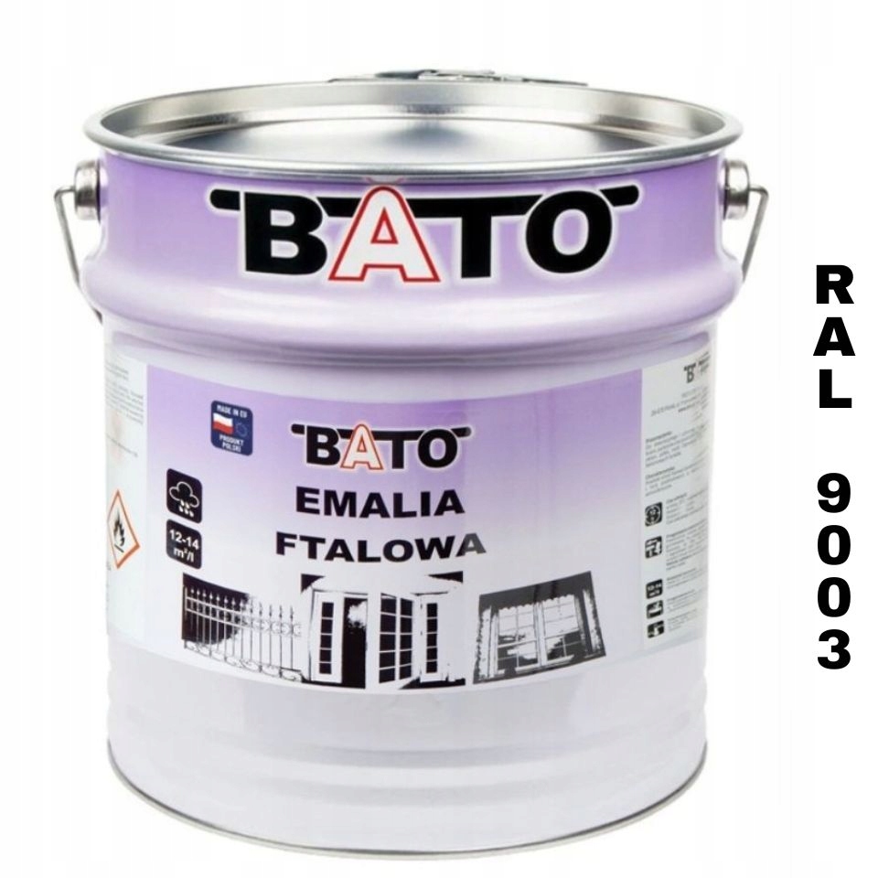 Ftalový smalt na dřevo Bato Barva na dřevo Ral 9003 Bílá 10L