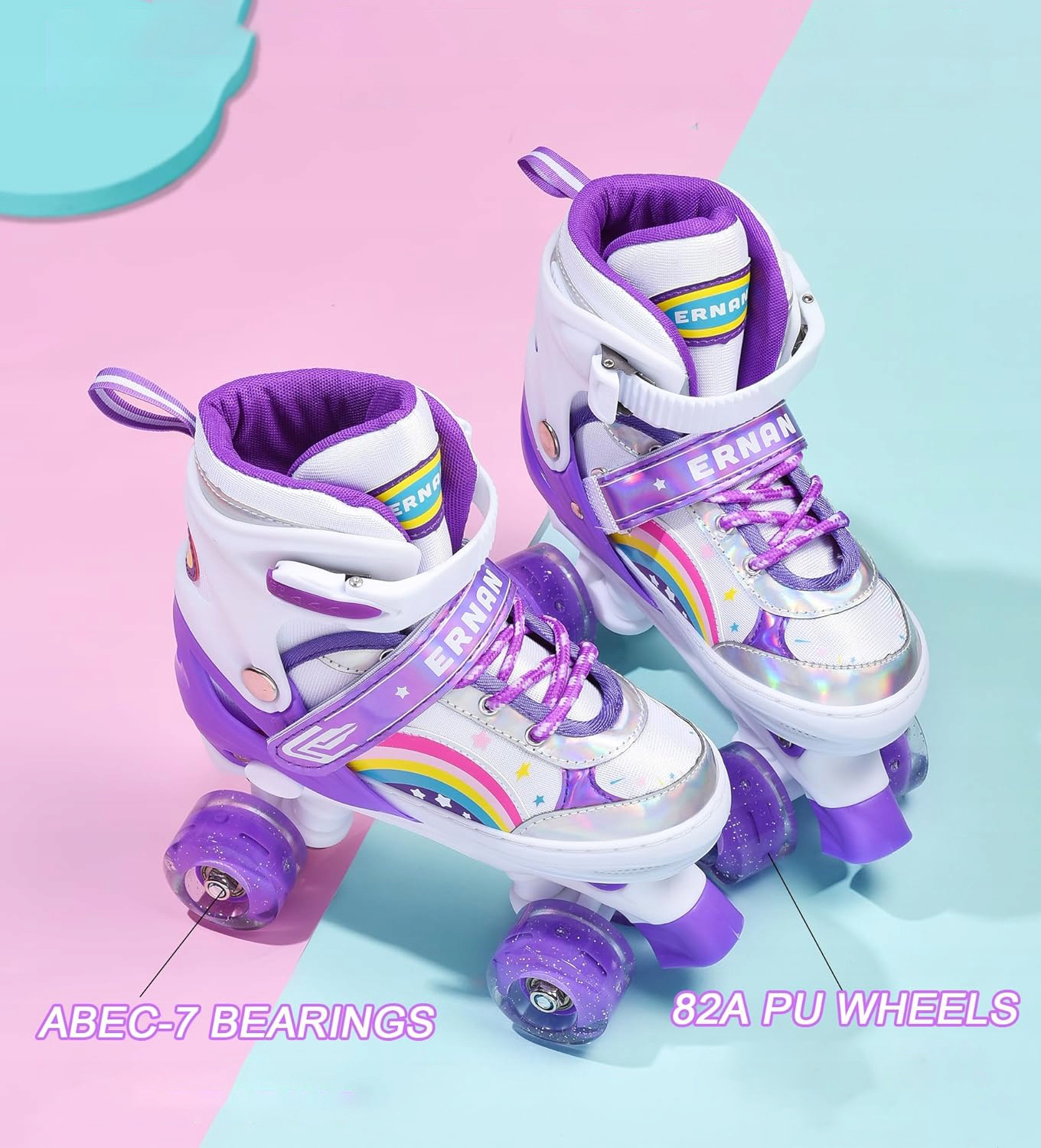 KLASYCZNE WROTKI 4 ROZMIAR REGULOWANE Z PODŚWIETLANE KÓŁKA DLA DZIECI