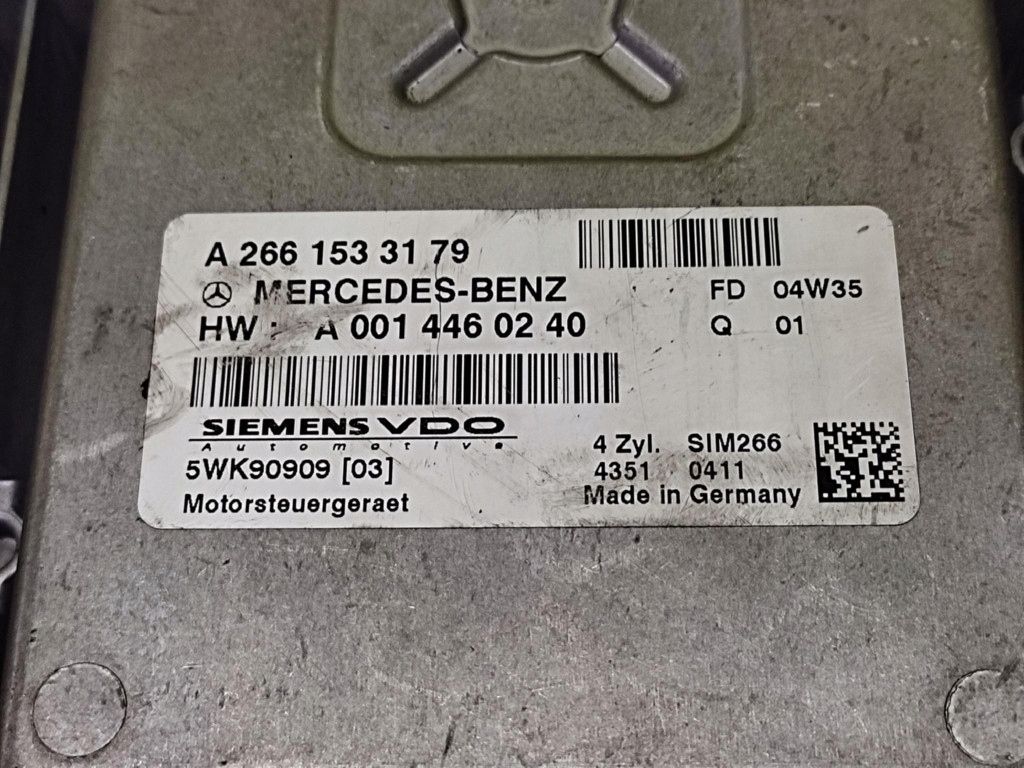 MERCEDES W169 1.7 control unit of the engine A2661533179