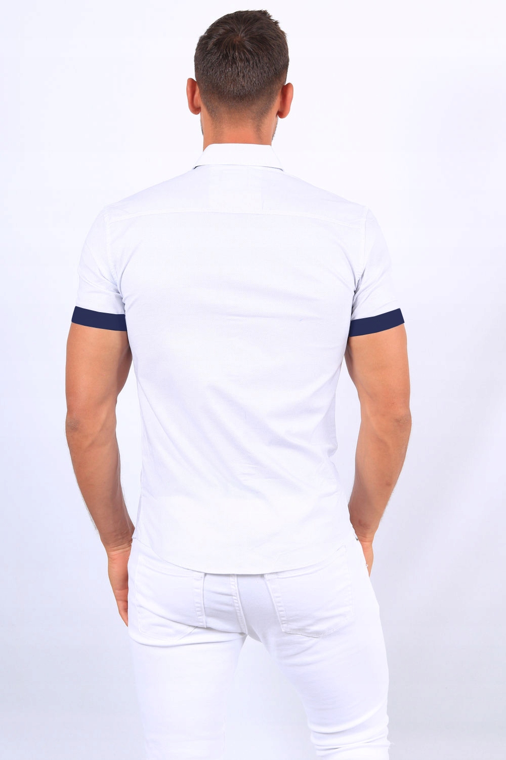 Koszula Męska Casual Codzienna regular fit Ślub Wesele Rozmiar S