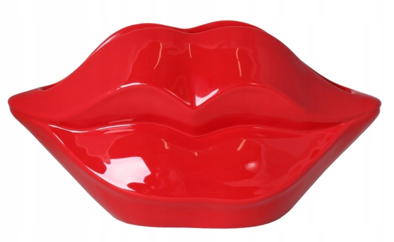 WAZON CERAMICZNY USTA CZERWONY
