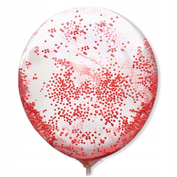 

Balon przeźroczysty z konfetti piankowe 30cm/5sztC