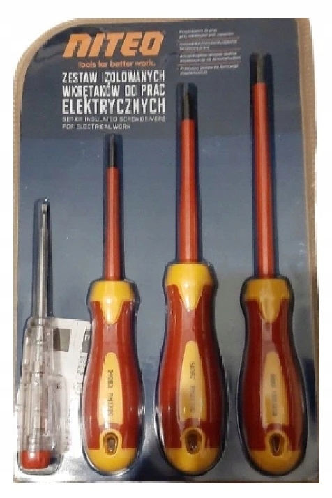 

Zestaw izolowanych wkrętaków do prac elektrycznych