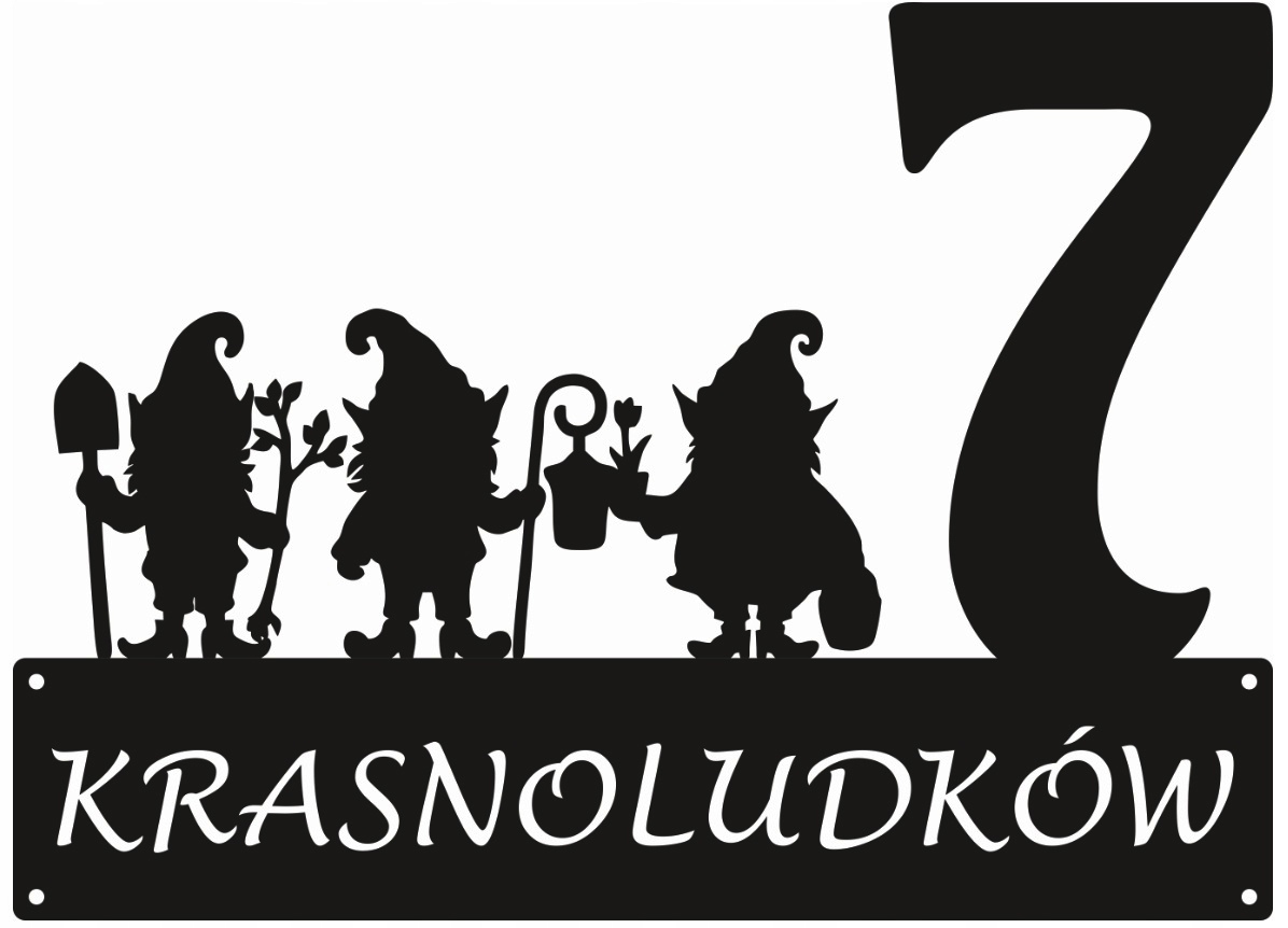 Číslo Na Dom 48 cm Tabuľa Adresa Ocel ul. Krasnoludkov