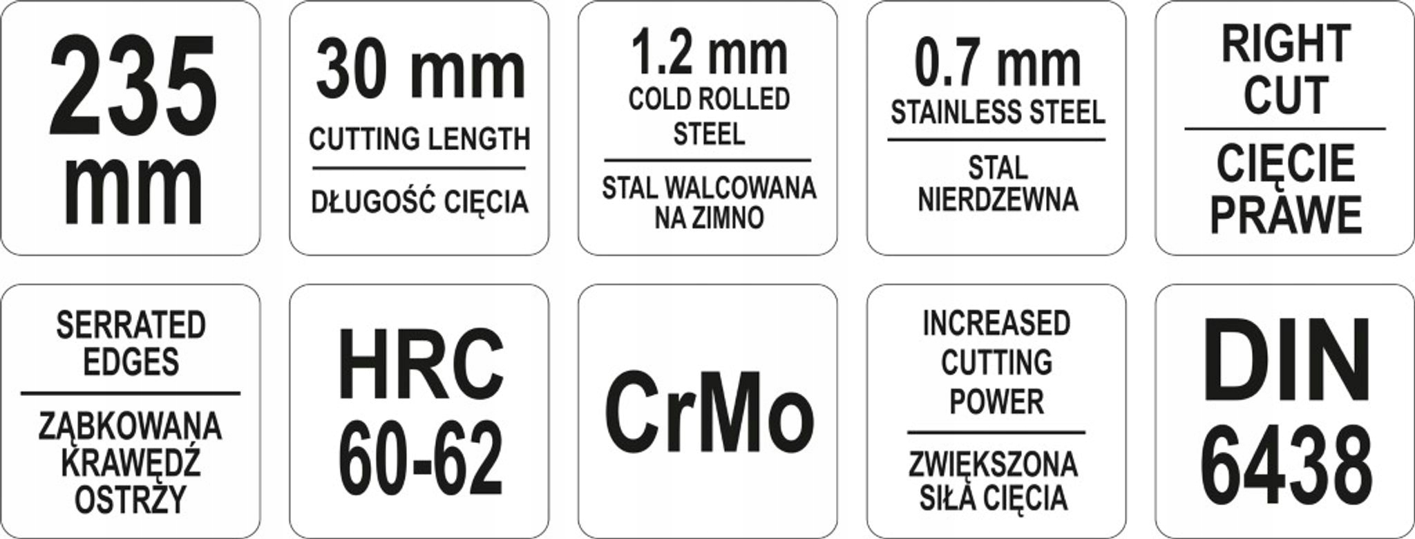 Nůžky Na Plech /p/ Crm Do 1,2 MM