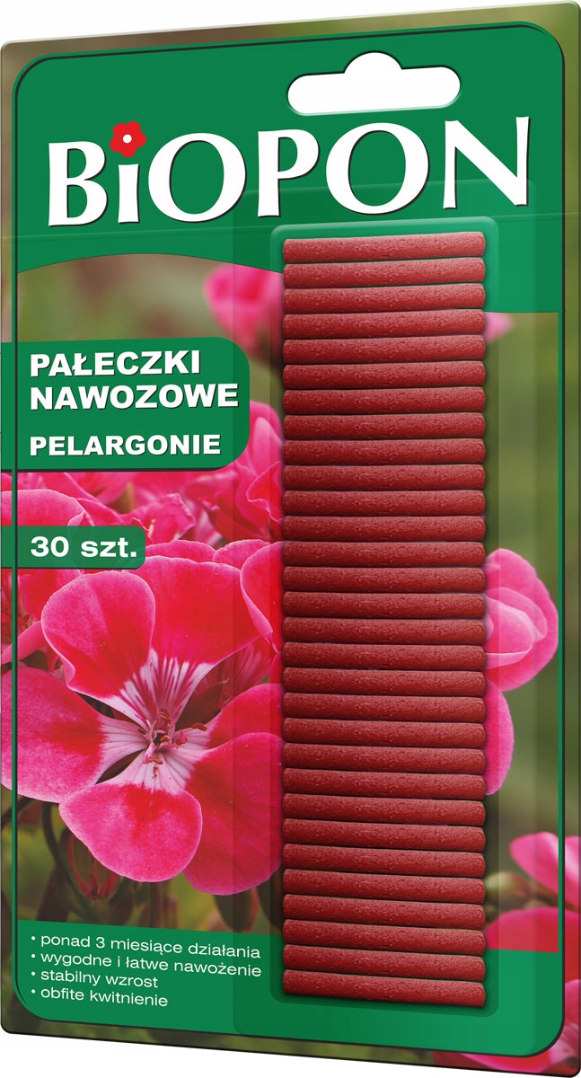 

Pałeczki nawozowe do pelargonii 30szt Odżywka