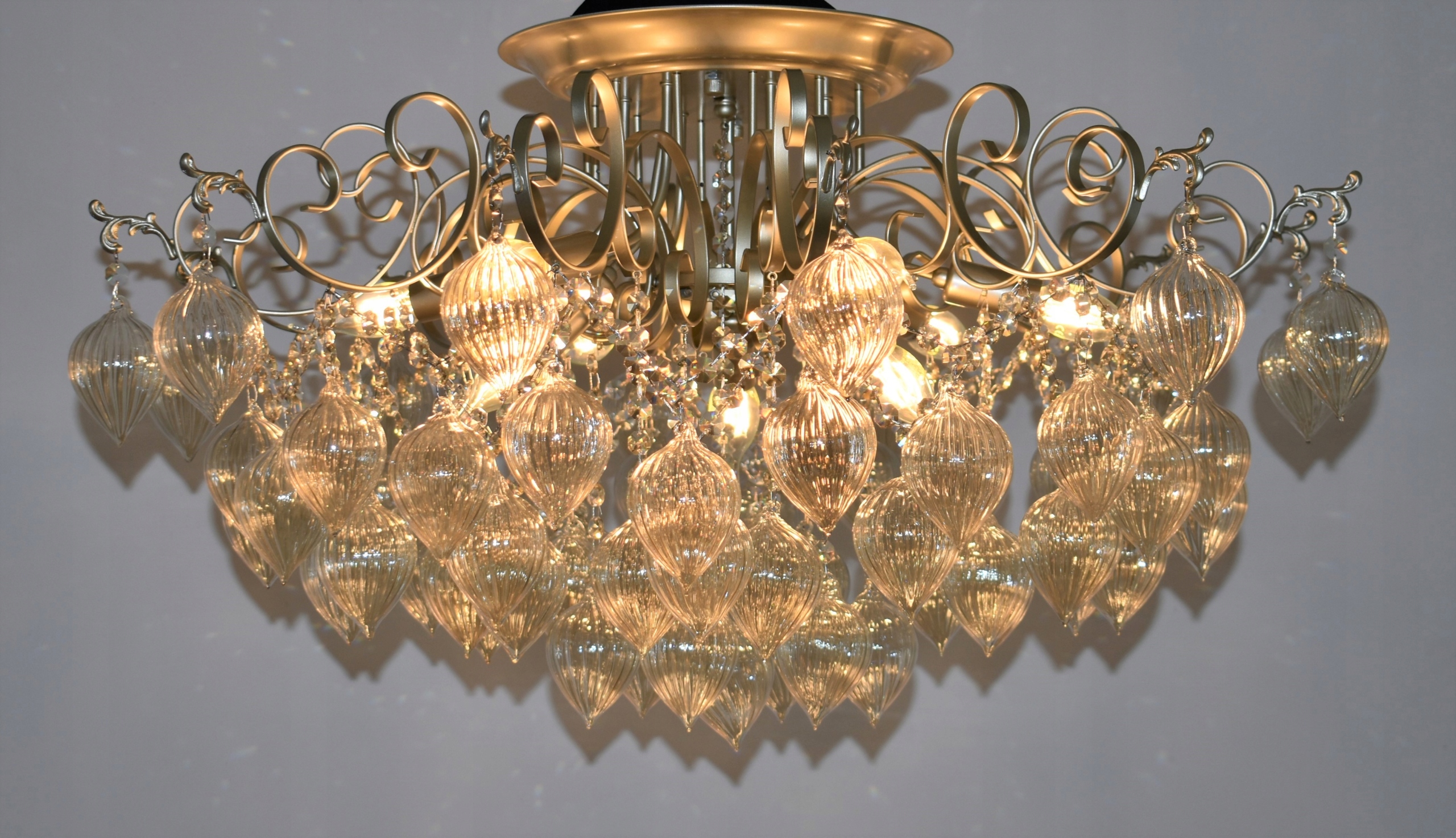 LAMPA PLAFON KRYSZTAŁOWY ITALIAN GOLD COBE Ø80 Zasilanie sieciowe