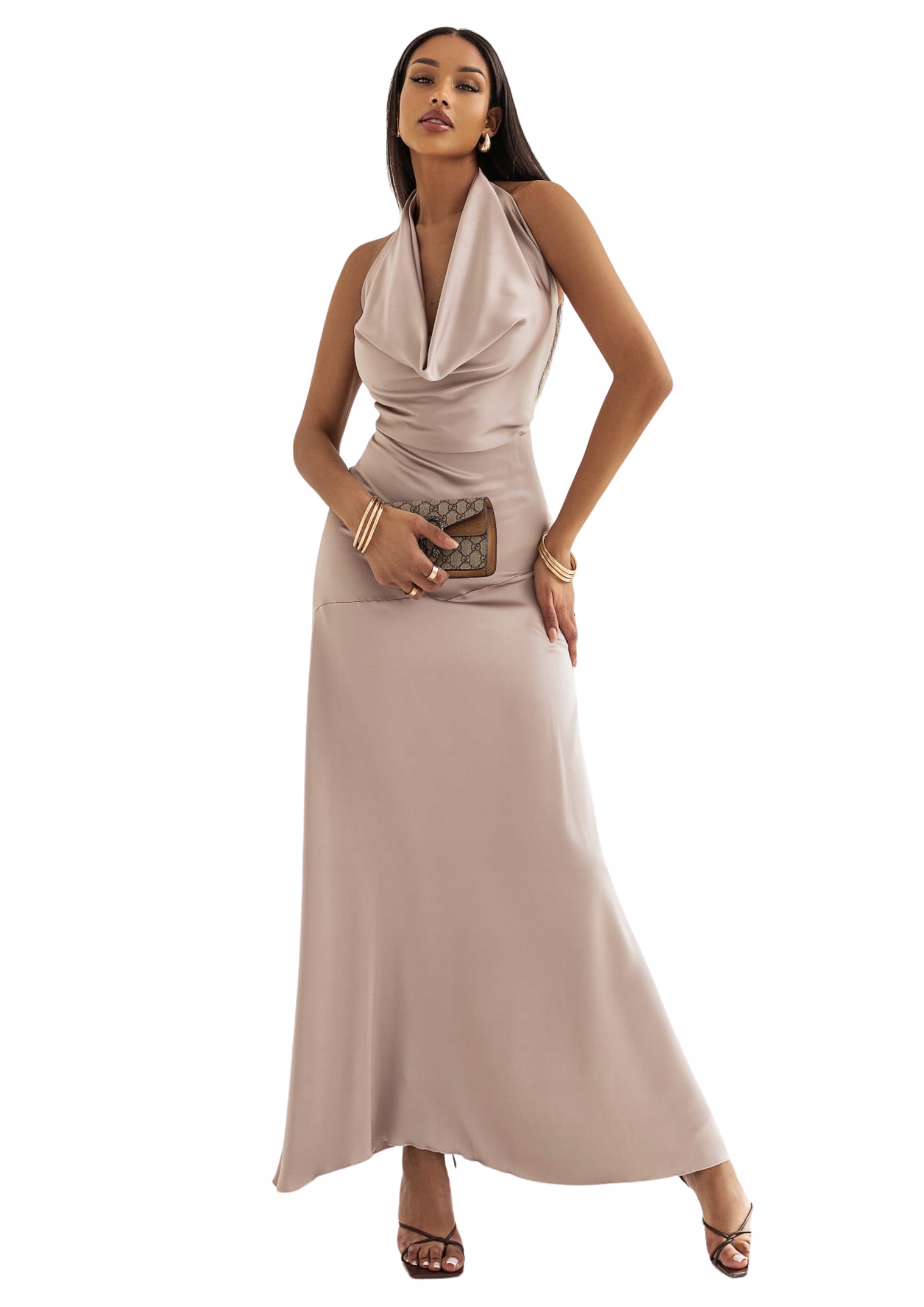 Béžové koktejlové Šaty Obsession Cocomore velikosti S