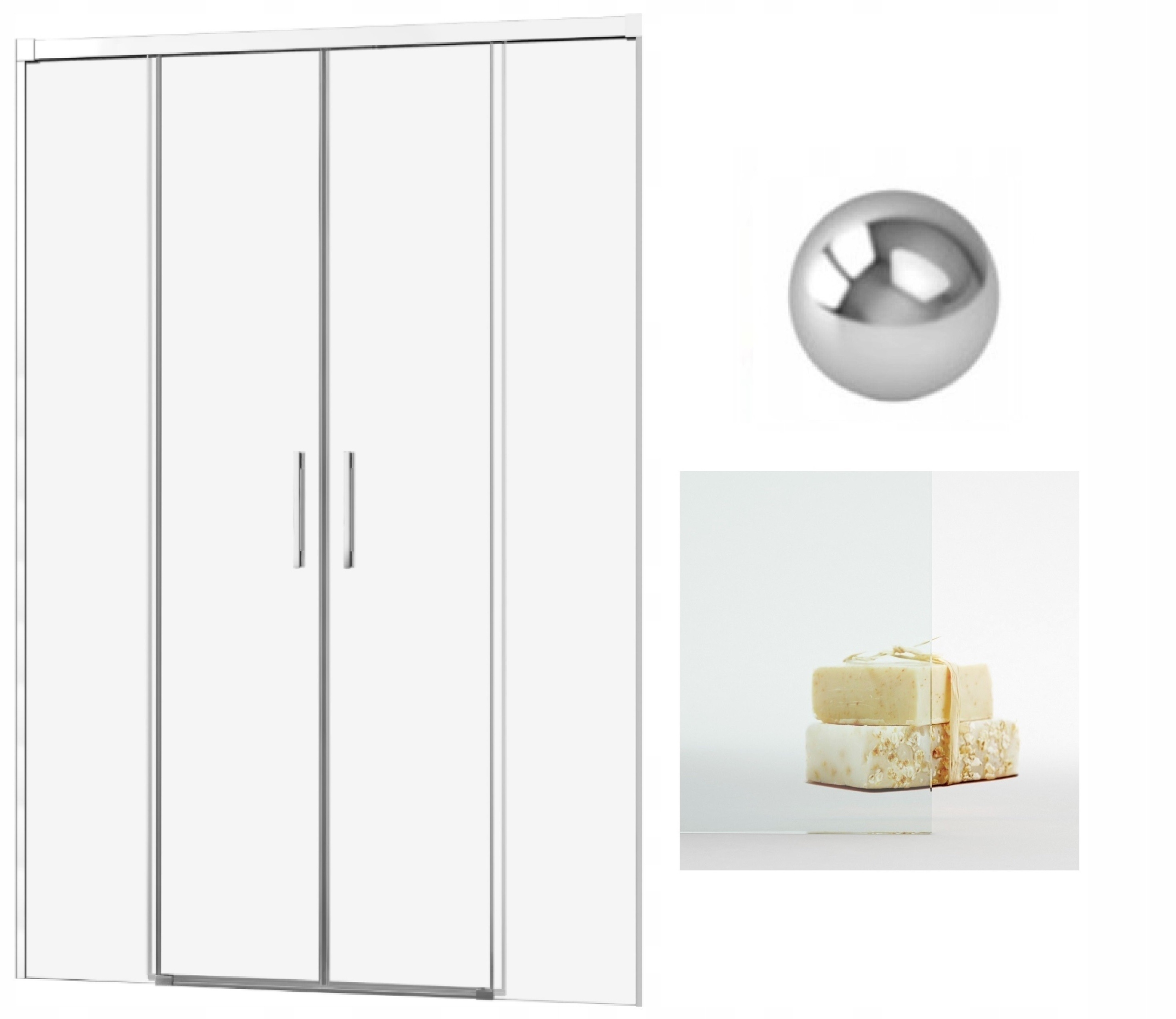 Drzwi prysznicowe Radaway Idea Dwd 150x200,5 przejrzyste, chrom