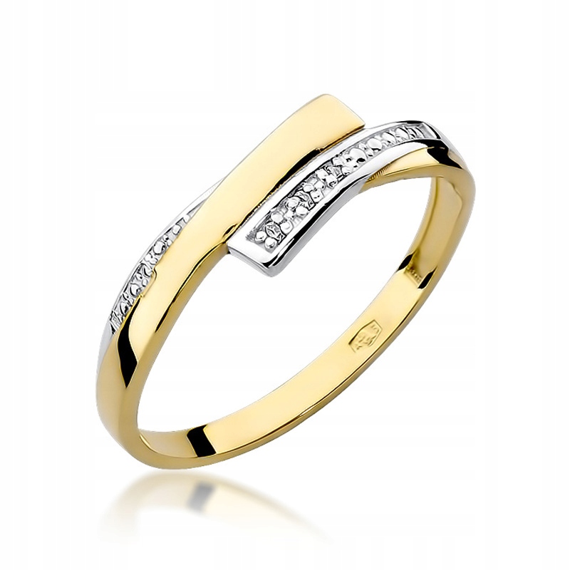 Zásnubní prstýnek ze zlata 585, bílé zlato 14k, brilianty 0,02 ct