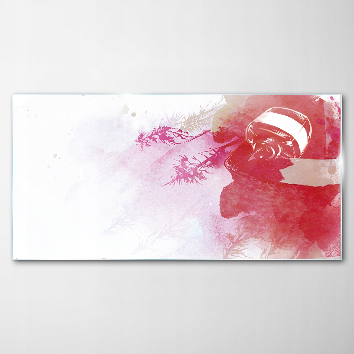 Obraz na skle Dekor Les Atrament Akvarely 100x50