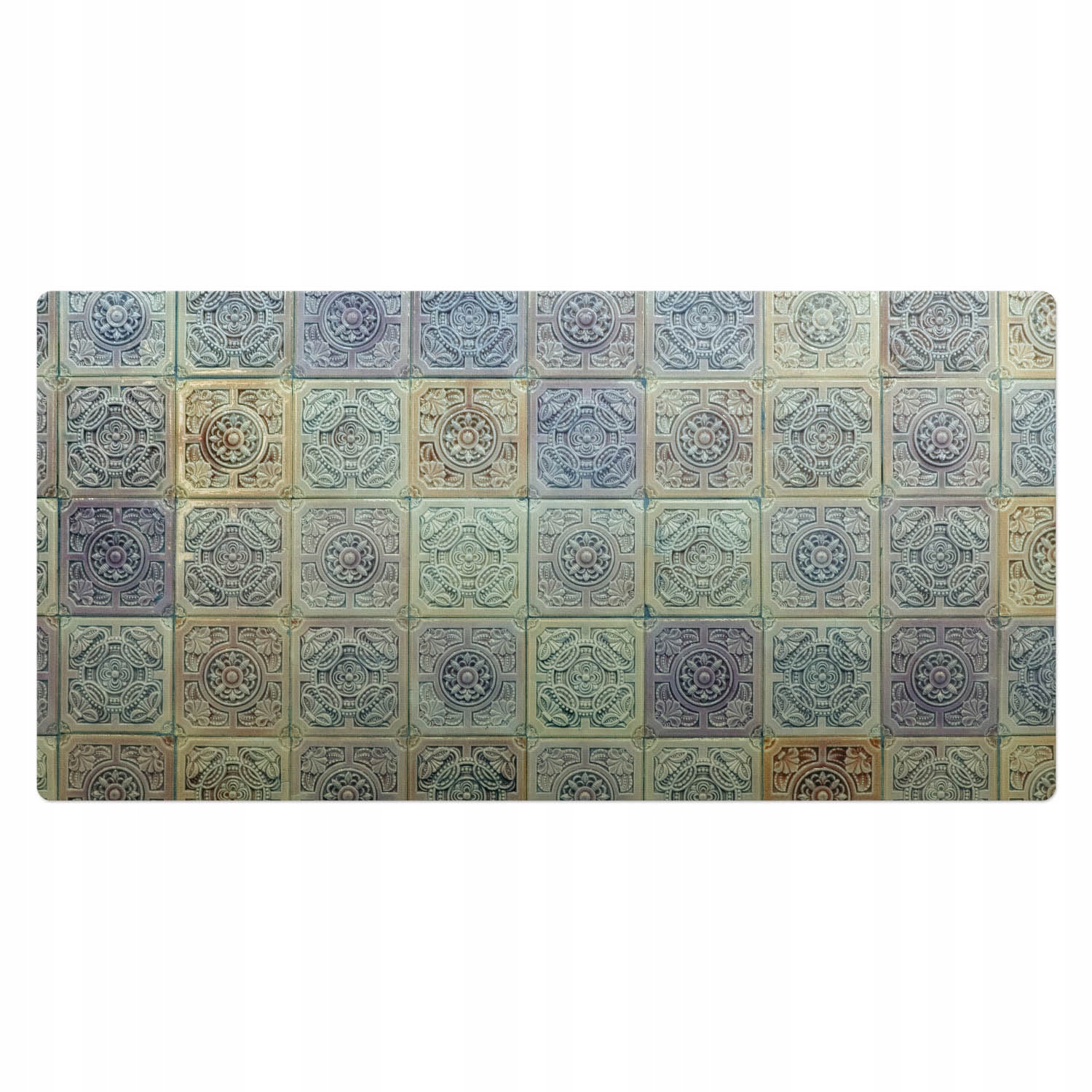 Odolná podložka pod vybavení pro hráče Vintage vzor s dlaždicemi 100 x 50 cm