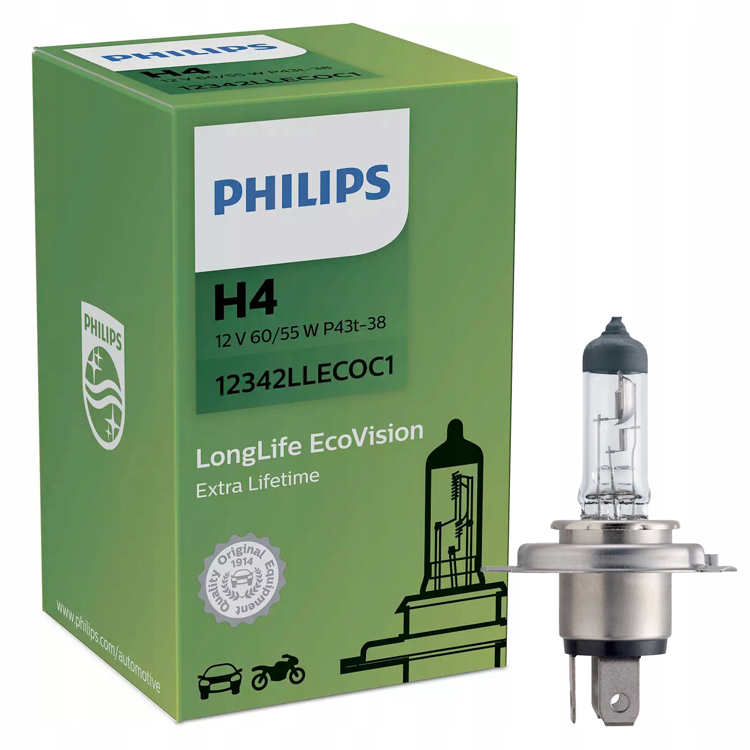 Philips LongLife EcoVision żarówka samochodowa H4