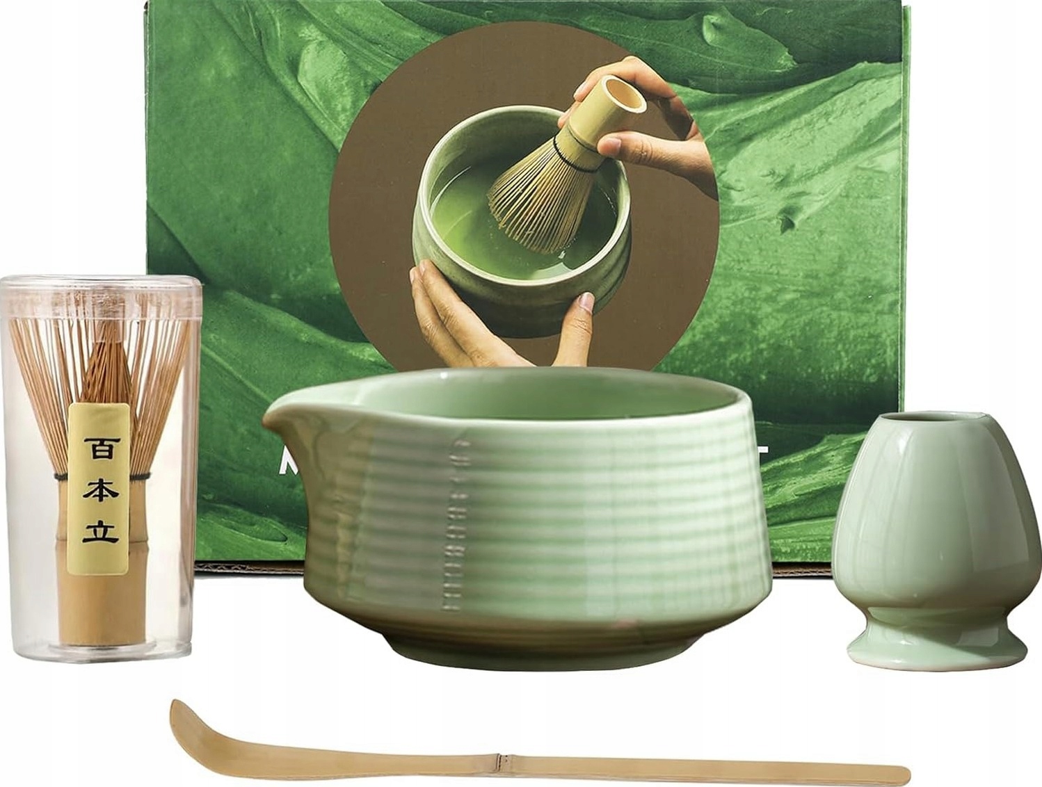 Do 4 Sztuki Ceramiczny Zielony Herbaty Tradycyjny Akcesoria