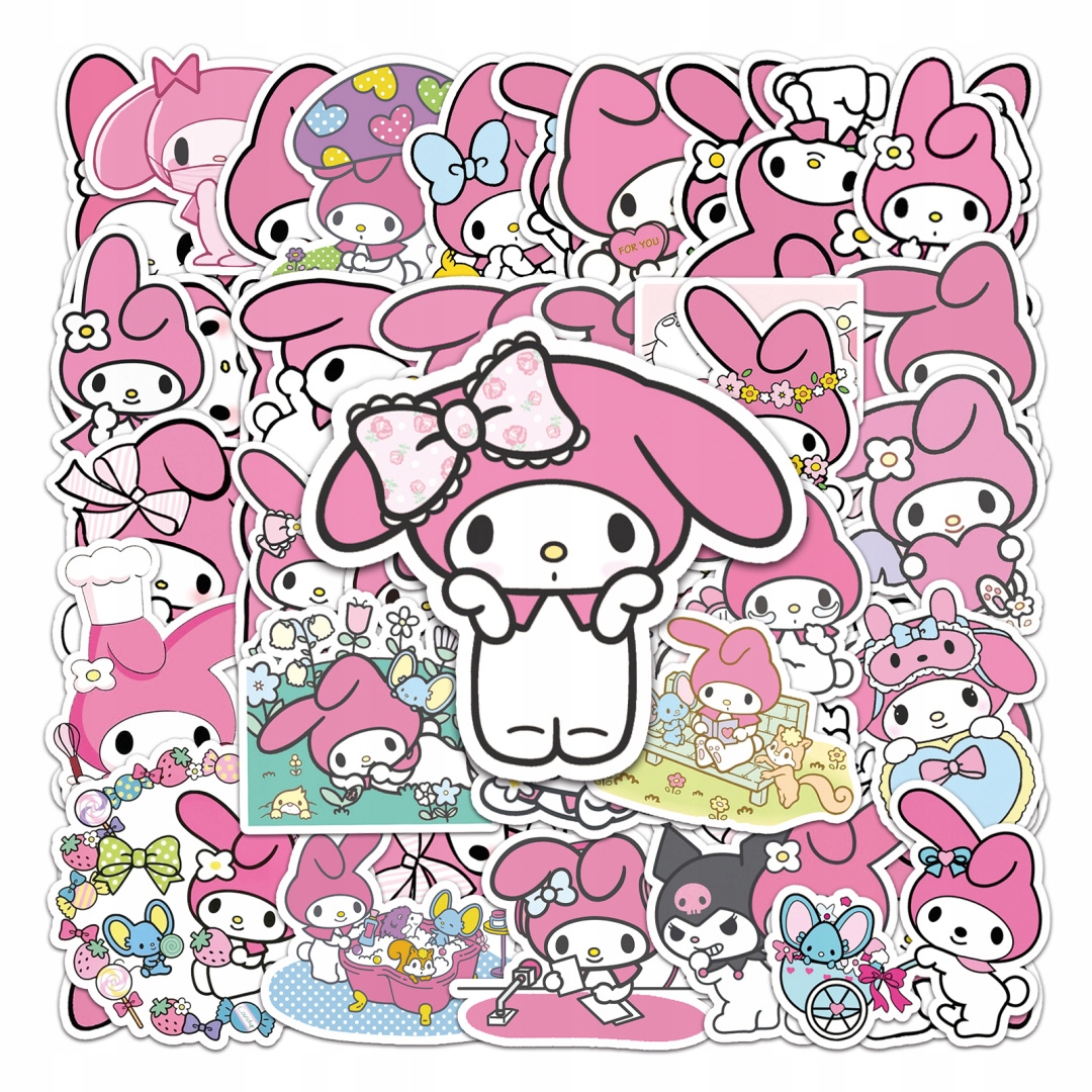 Zestaw Naklejek Wlepki Melody Anime Hello Kitty StickerBomb N304