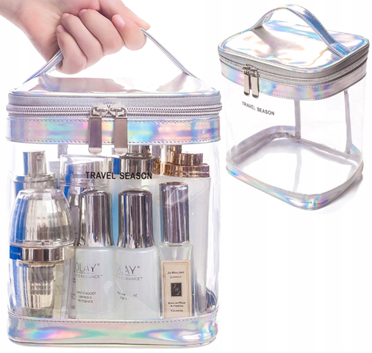 Kuferek Kosmetyczka organizer pcv przezroczysty Stan opakowania oryginalne