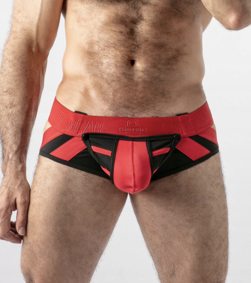 Jockstrap Pánské slipy Locker Gear OpenAccess Big Bulge Odnímatelná přední část XXXL