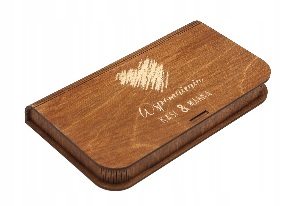 

Pudełko na zdjęcia 10x15 drewniane Personalizowane