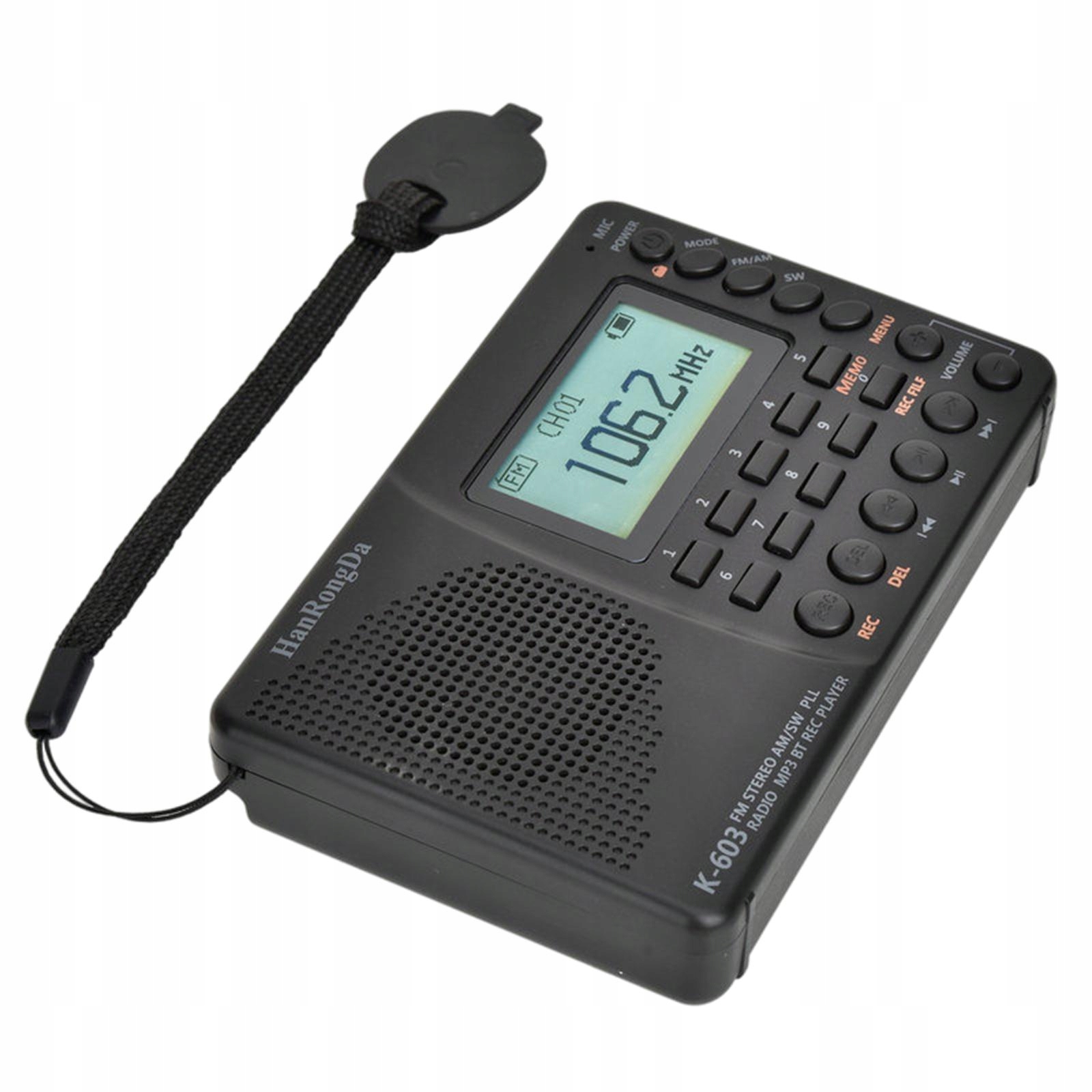 Cyfrowe Radio Bluetooth AM FM SW Kieszonkowe Radio Krótkofalowe Obsługa Kart TF USB