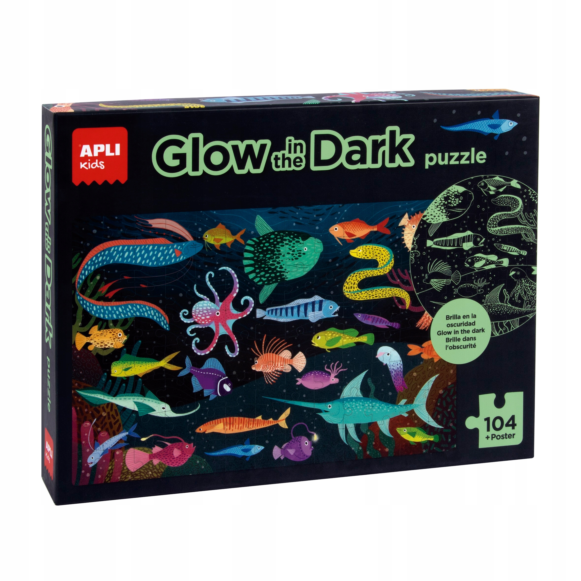 

Puzzle świecące w ciemności Apli Kids Ocean 5+