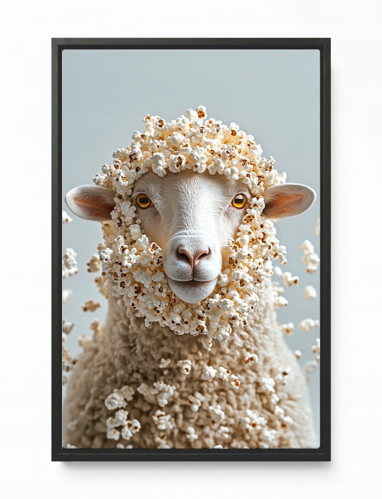 Obraz Rám Americká Krabička Grafika Portrét Legrační Ovce Popcorn 40x60