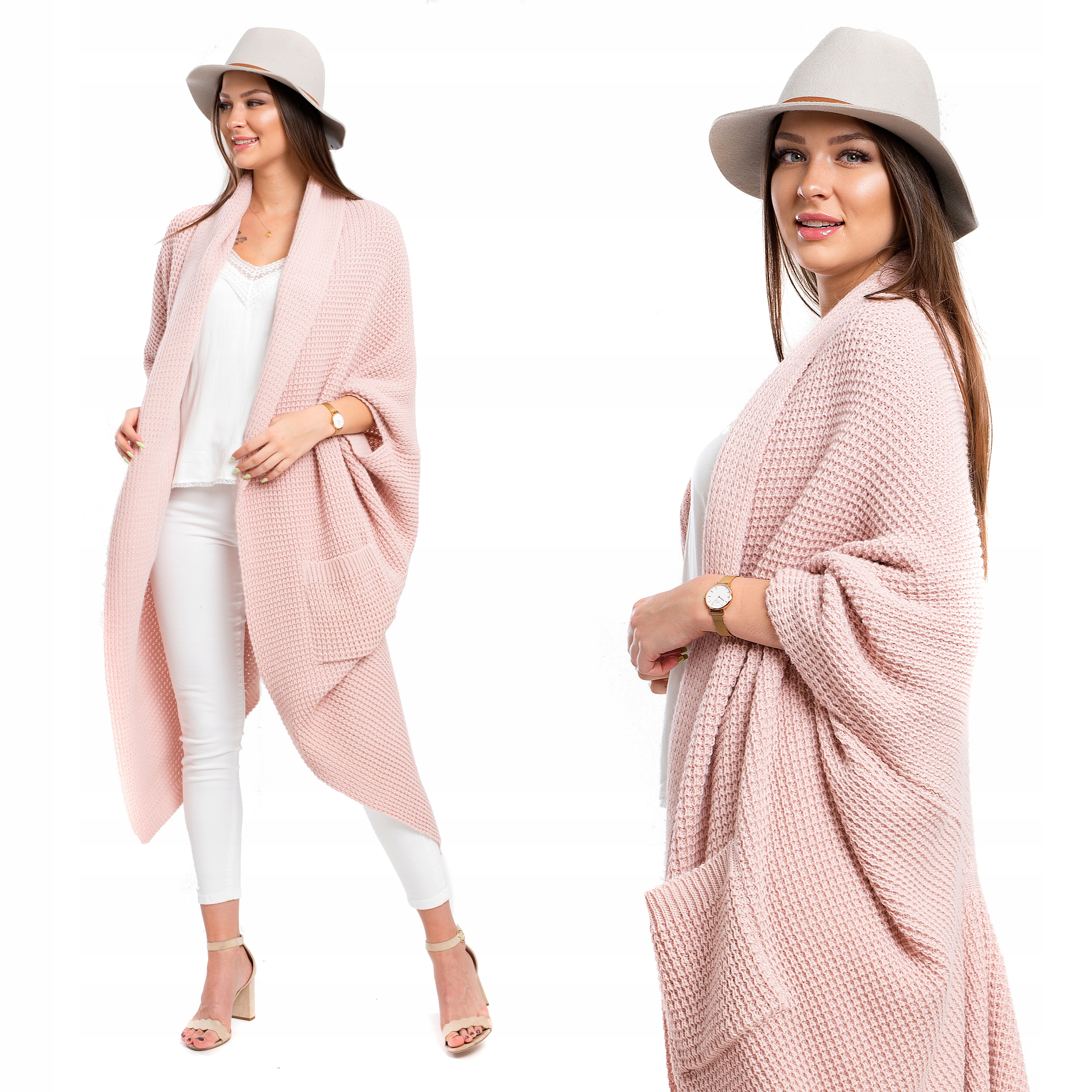 

Vanity Kardigan Sweter Płaszcz Long Asymetryczny