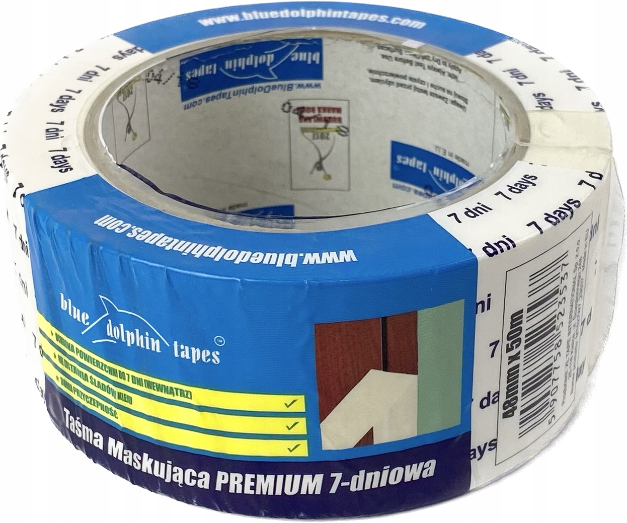 

Taśma maskująca 48mmx50m Premium 7-dni BlueDolphin