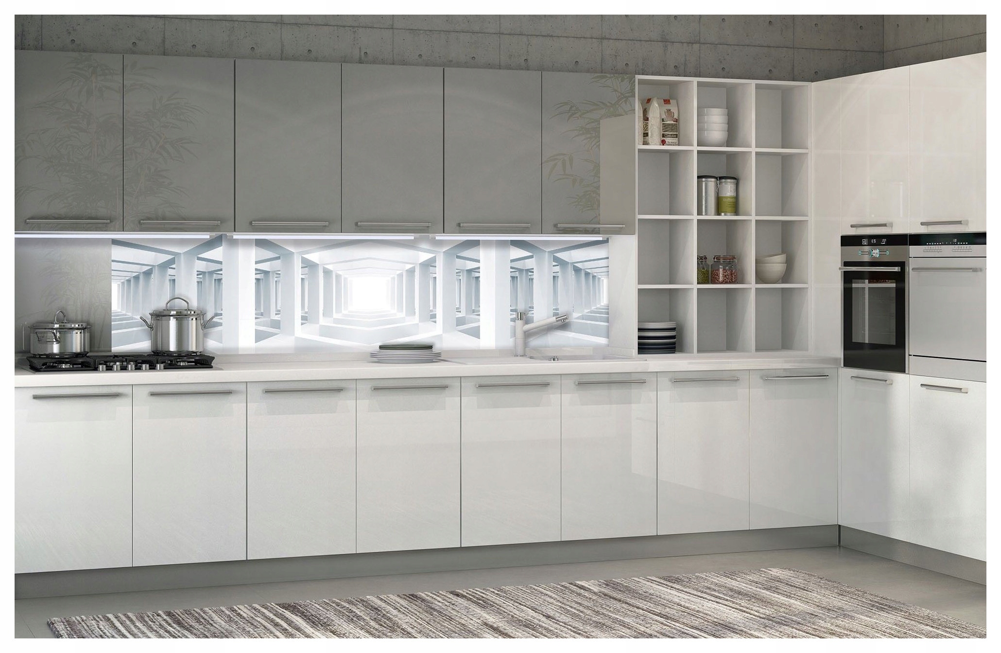 Fototapeta Geometrická perspektiva rámu Světlo Minimalismus 250x60 lepidlo