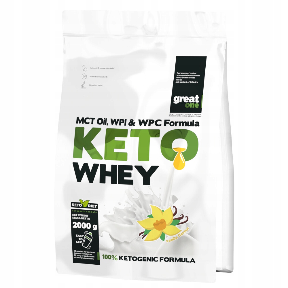 Protein Keto Whey 2000 g Vanilková příchuť ketogenní dieta