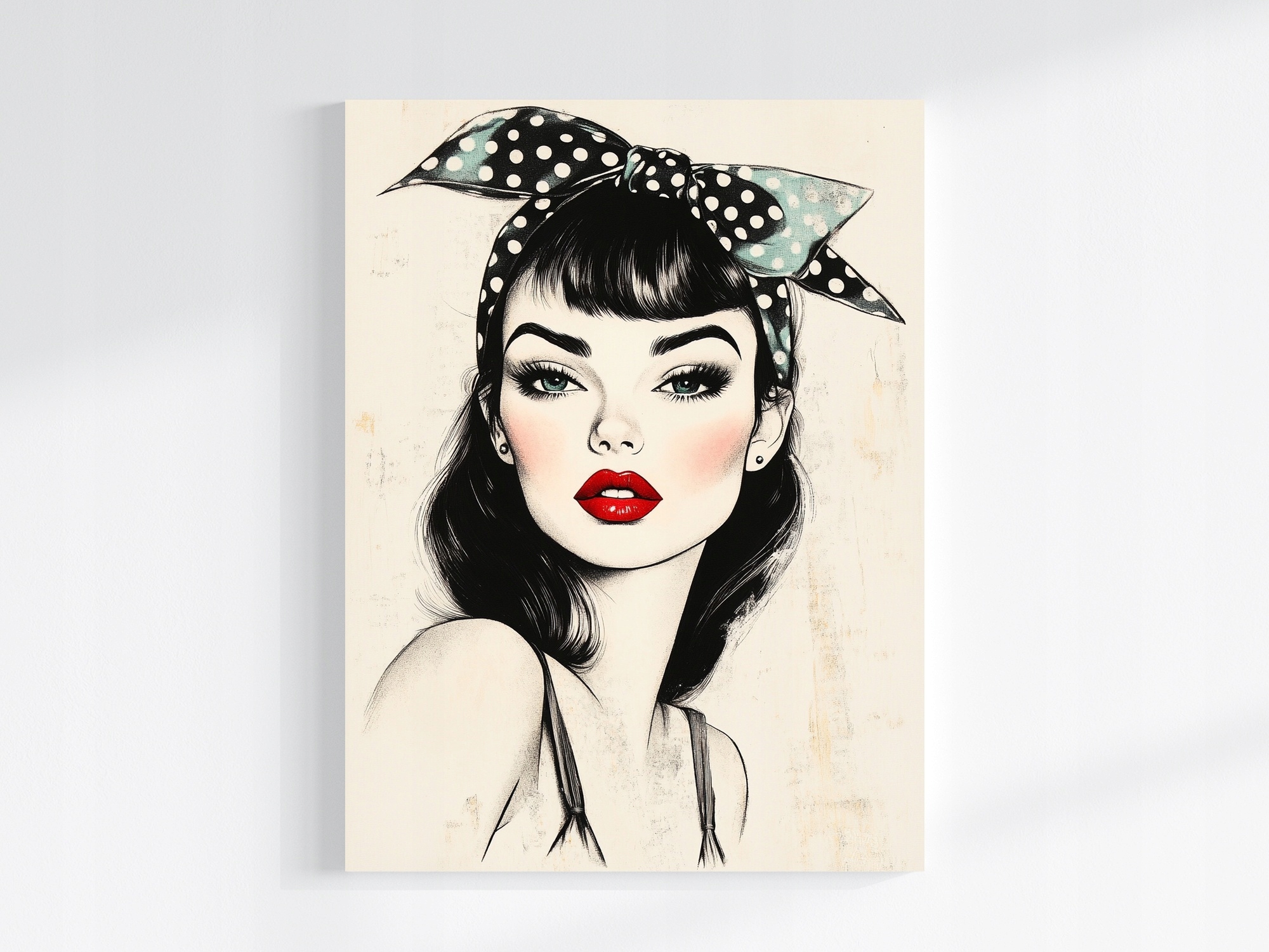 Obraz Na Plátně Canvas Žena Dívka Rockabilly Vintage Retro 60x80