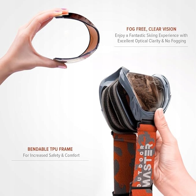 Gogle narciarskie /snowboardowe OTG - na okulary OutdoorMaster Model ojk