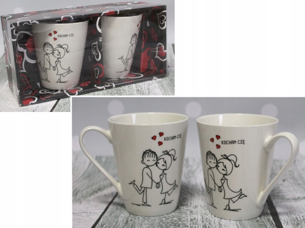 

2 Kubki kubek Kocham Cię Walentynki ślub rocznica