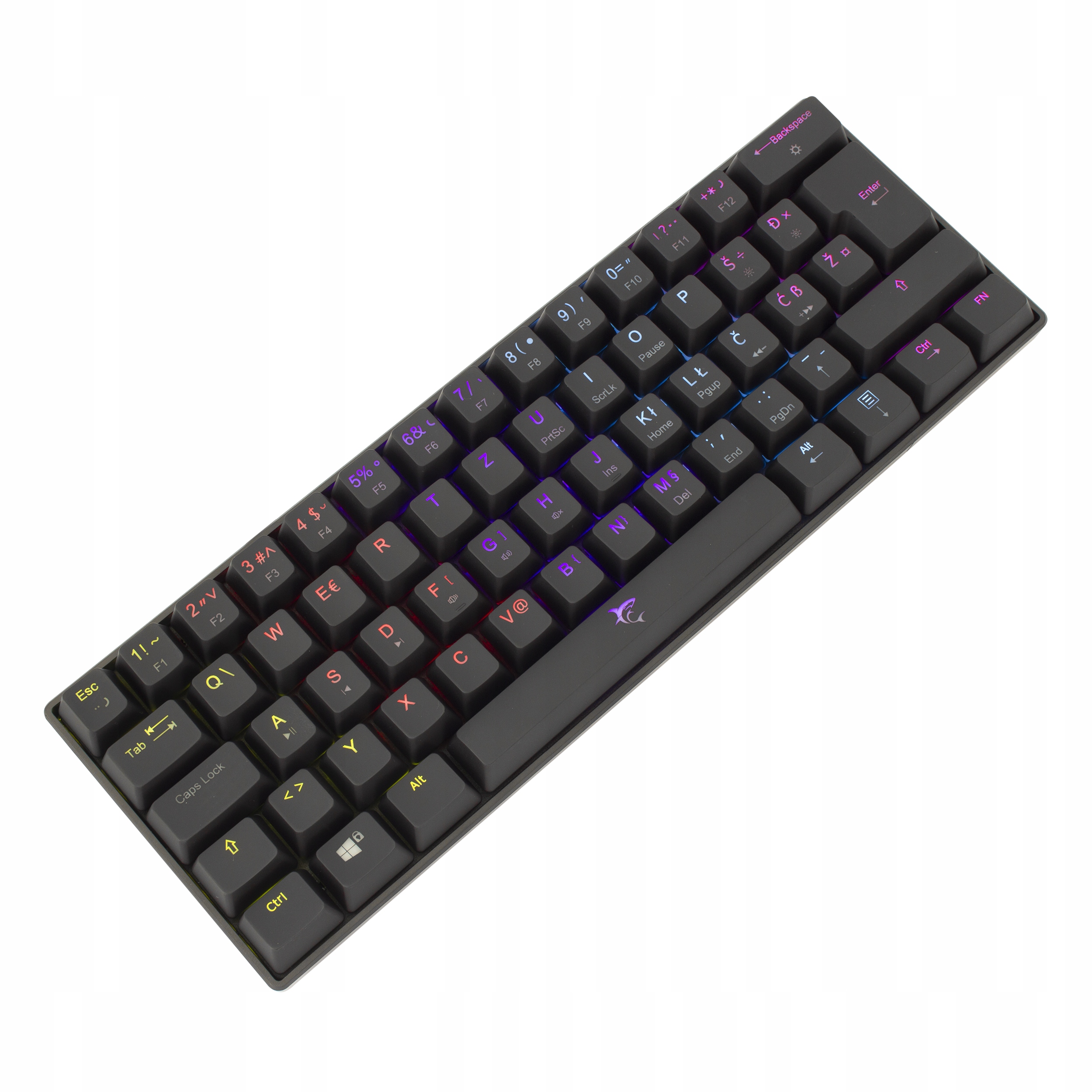 Klawiatura mechaniczna Shinobi White Shark Czarna Brown Switch Rgb