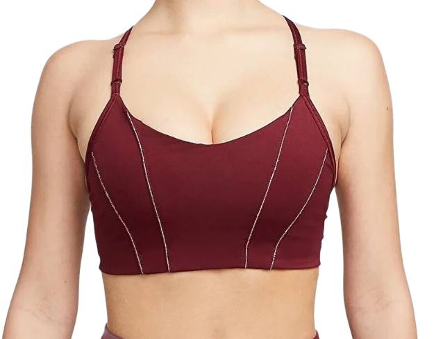 Stanik sportowy Nike Yoga Metallic Tape Dri-FIT DD1407-638 S