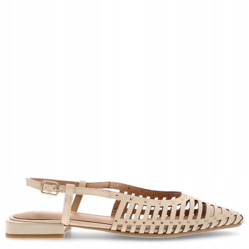 Ažurové baleríny s odkrytou patou Gioseppo 74076 Krémové 41