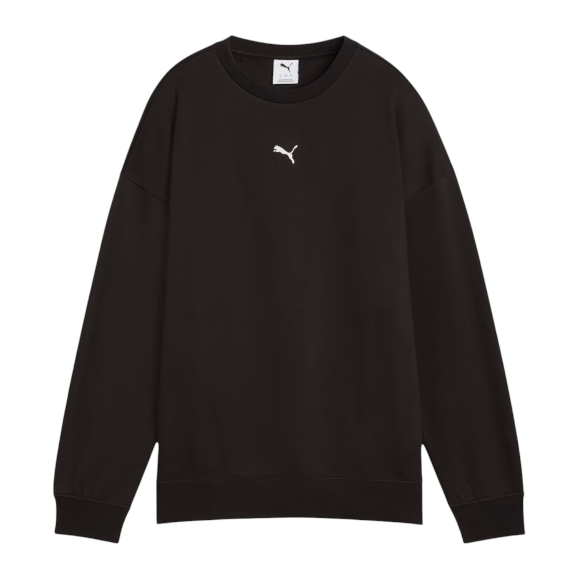 Mikina M Puma Ess Oversized Crew sportovní bavlněná černá 685400 01
