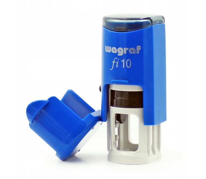 PIECZĄTKA OKRĄGŁA WAGRAF FI 10|MINI STAMP|DO KART RABATOWYCH|LOGO INICJAŁY