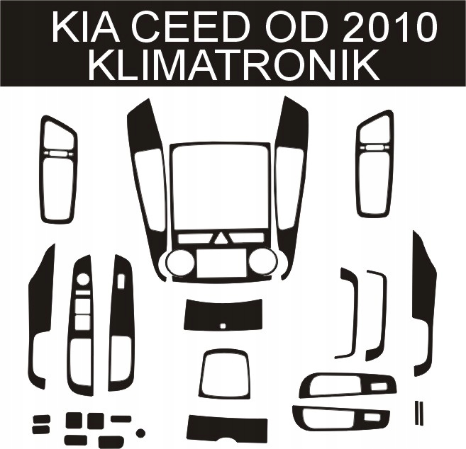 KIA CEED 2010 OKLEINA KOKPITU PANEL 3D OKLEINY Width 40 cm