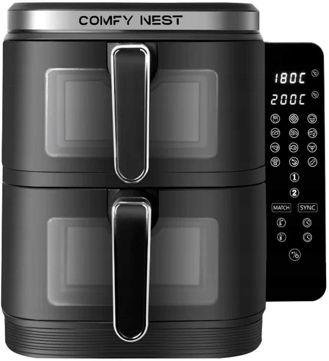 Air Fryer Beztuková fritéza s okénky XXL 11L Comfy Nest 2800W