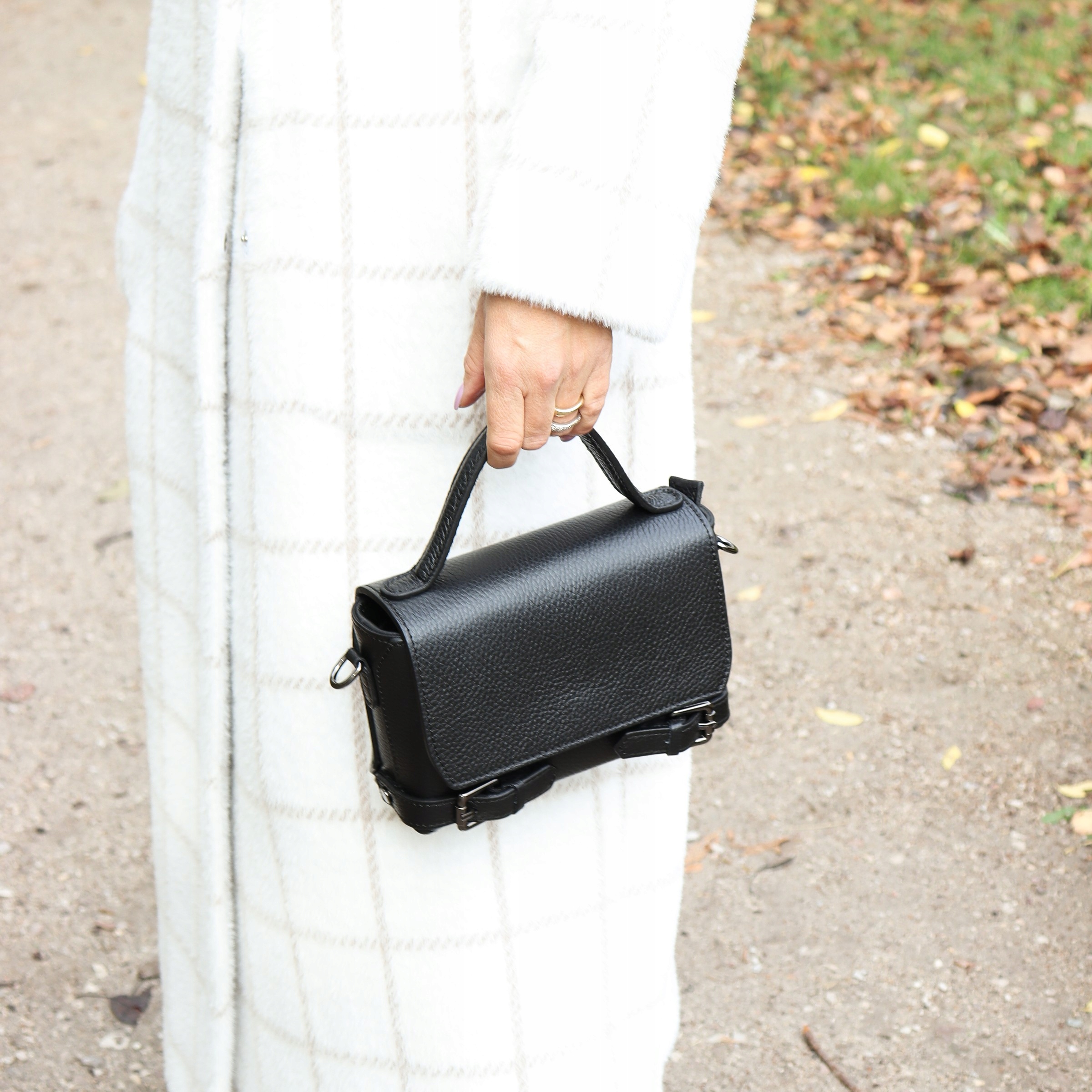 Dámská kabelka z přírodní lícové kůže Debora Černá