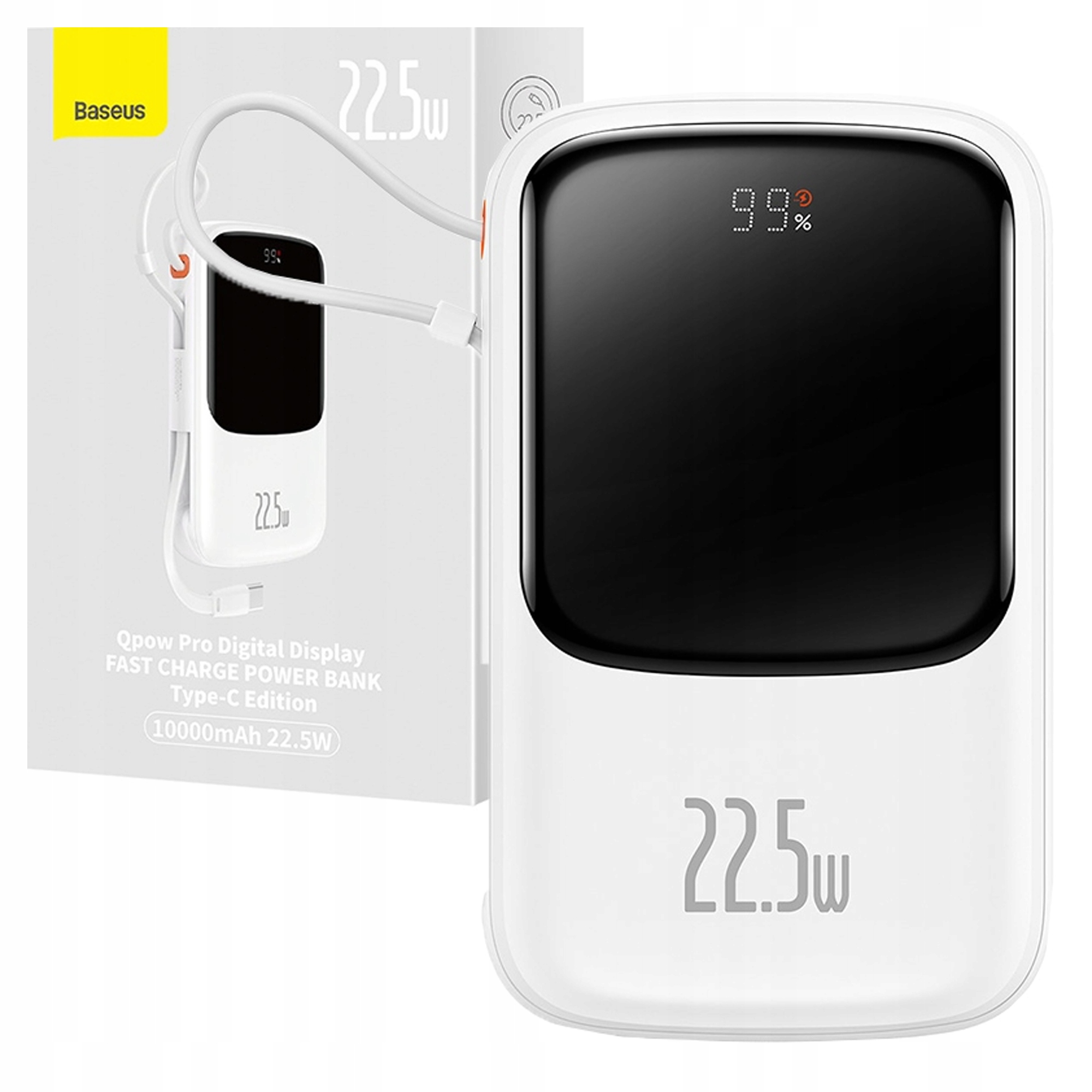 Baseus Qpow Digital Display powerbank s rýchlym nabíjaním 10000 mAh 20 W Qc/
